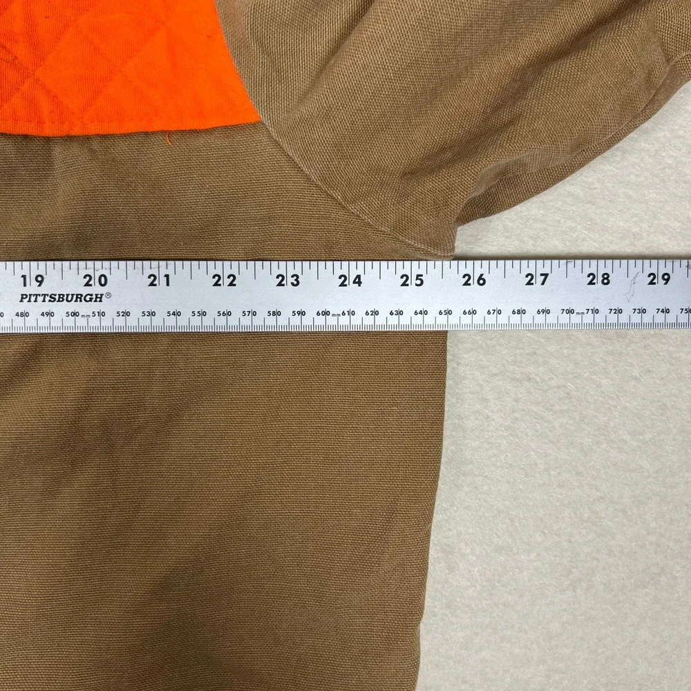 Walls Vintage Mens XLRegular Brown Hunting‎ Jacket Blaze Orange Accents Made USA